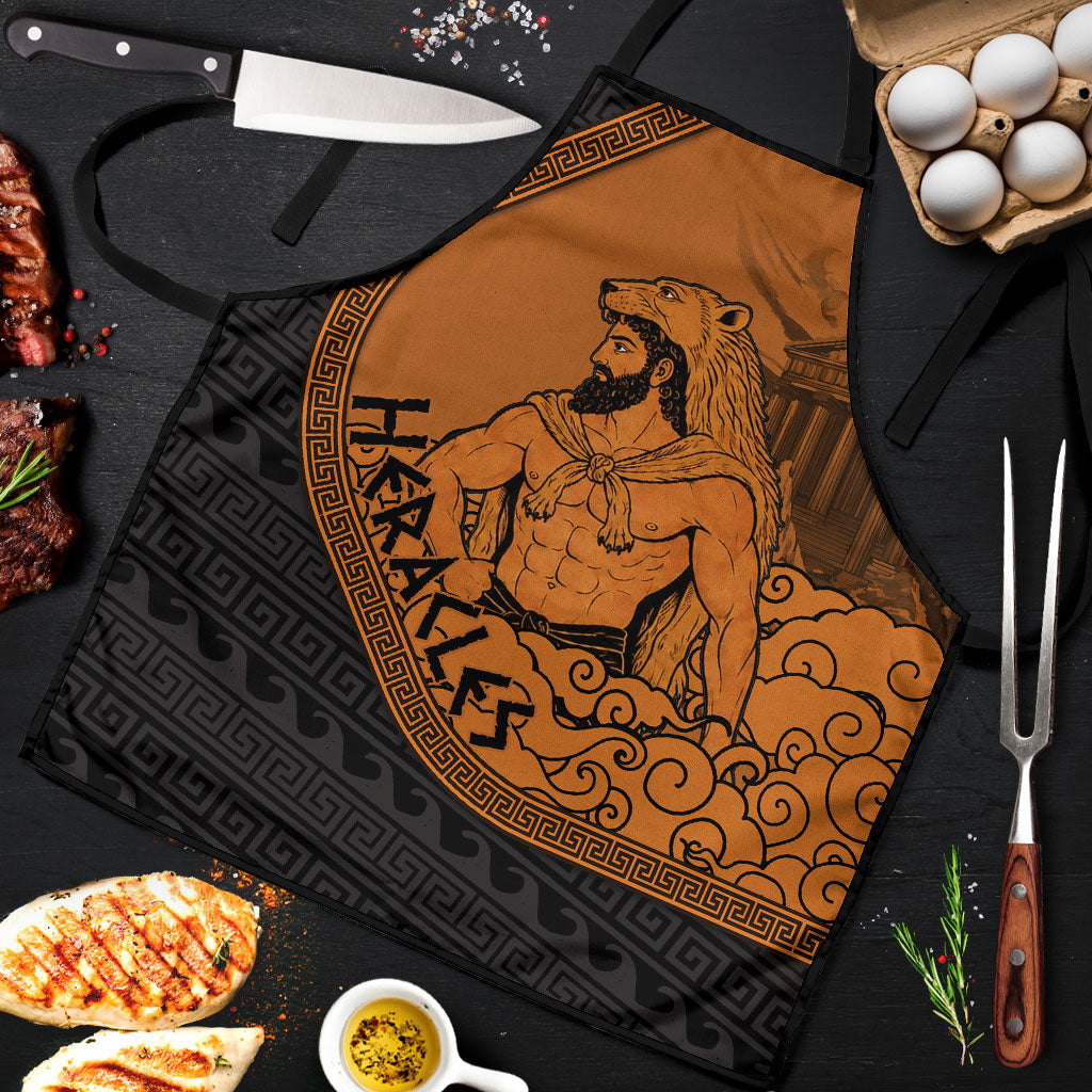 Greek Mythology Heracles Apron Nemean Lion Pegasus Classical Art Greek Key Pattern