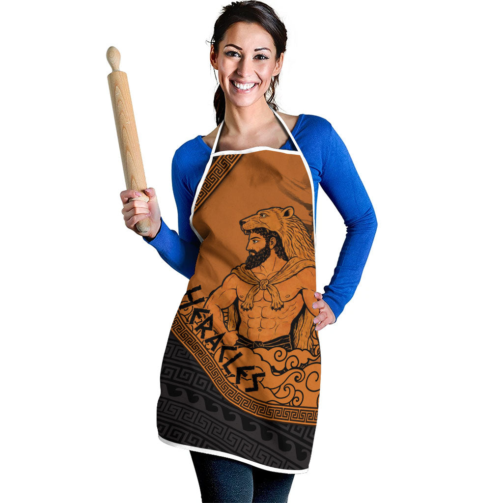 Greek Mythology Heracles Apron Nemean Lion Pegasus Classical Art Greek Key Pattern