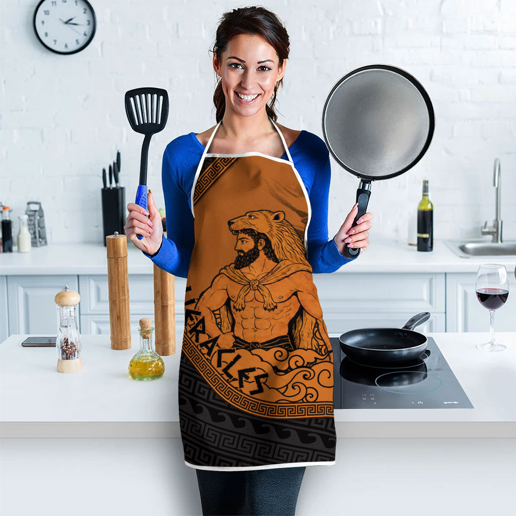Greek Mythology Heracles Apron Nemean Lion Pegasus Classical Art Greek Key Pattern