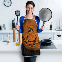 Greek Mythology Heracles Apron Nemean Lion Pegasus Classical Art Greek Key Pattern