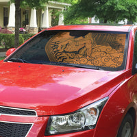 Greek Mythology Heracles Auto Sun Shade Nemean Lion Pegasus Classical Art Greek Key Pattern