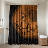 Greek Mythology Heracles Bathroom Set Nemean Lion Pegasus Classical Art Greek Key Pattern