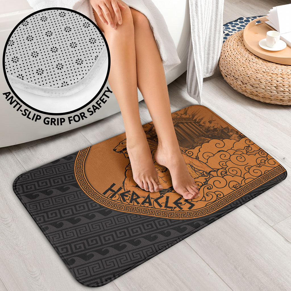 Greek Mythology Heracles Bathroom Set Nemean Lion Pegasus Classical Art Greek Key Pattern