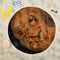Greek Mythology Heracles Beach Blanket Nemean Lion Pegasus Classical Art Greek Key Pattern