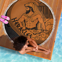 Greek Mythology Heracles Beach Blanket Nemean Lion Pegasus Classical Art Greek Key Pattern