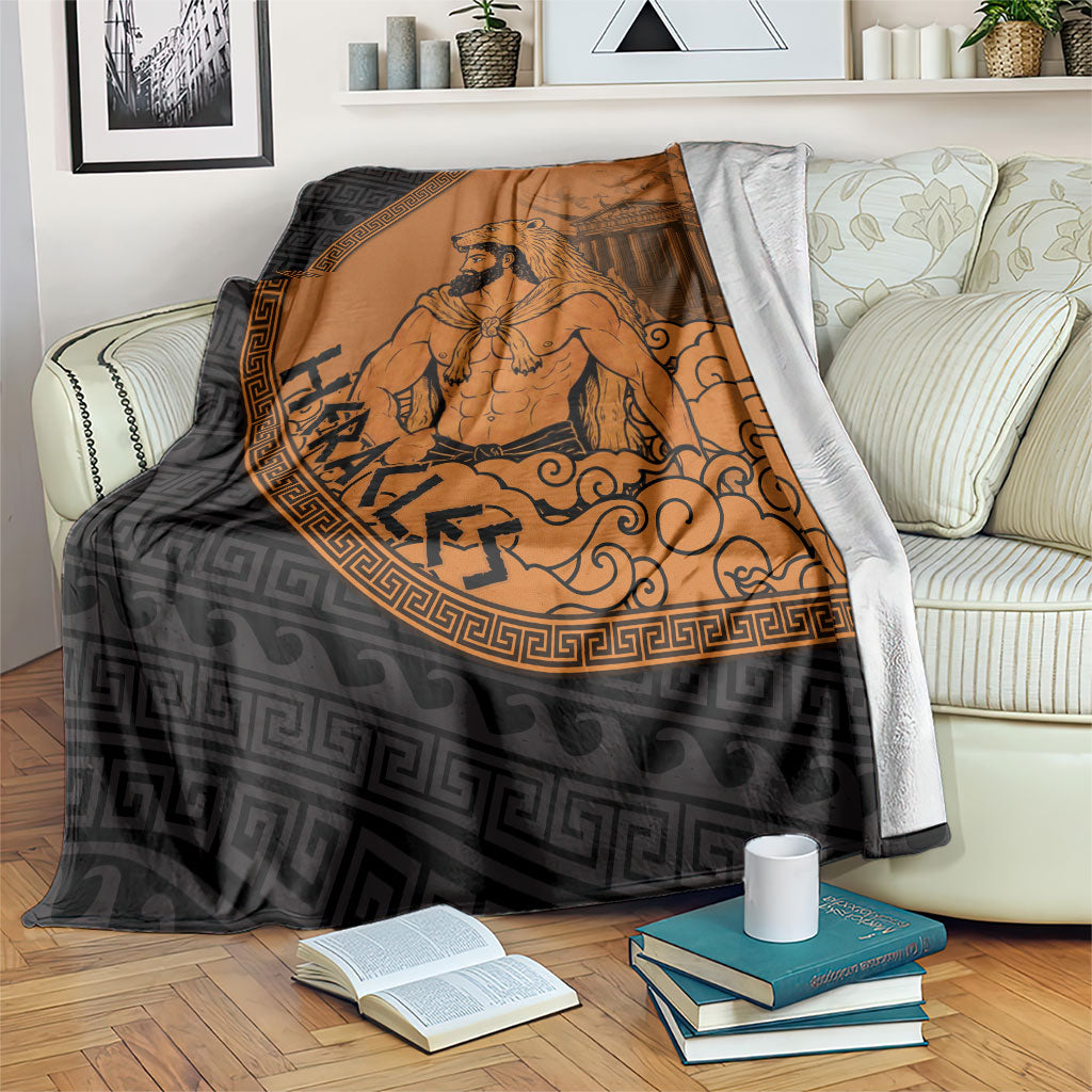 Greek Mythology Heracles Blanket Nemean Lion Pegasus Classical Art Greek Key Pattern