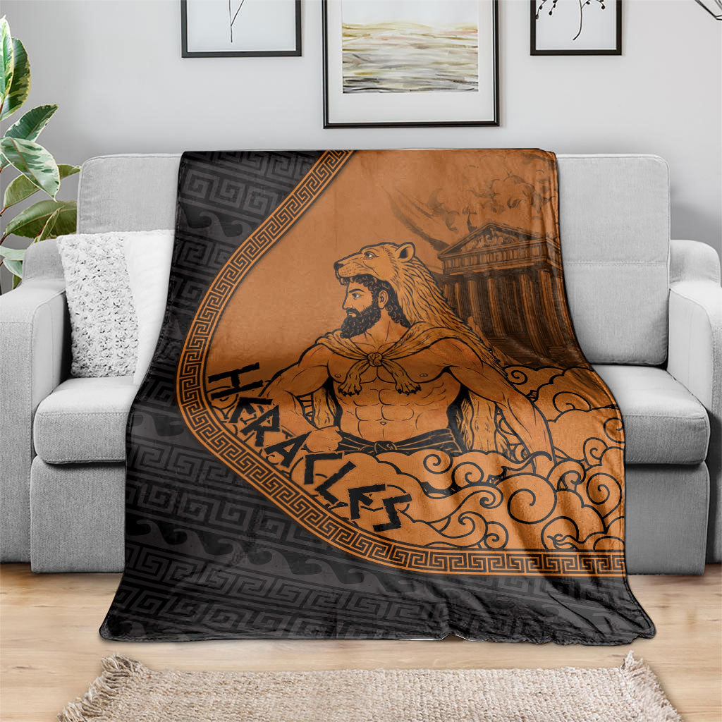 Greek Mythology Heracles Blanket Nemean Lion Pegasus Classical Art Greek Key Pattern