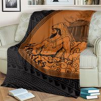 Greek Mythology Heracles Blanket Nemean Lion Pegasus Classical Art Greek Key Pattern