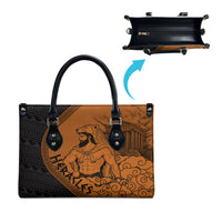 Greek Mythology Heracles Leather Bag Nemean Lion Pegasus Classical Art Greek Key Pattern