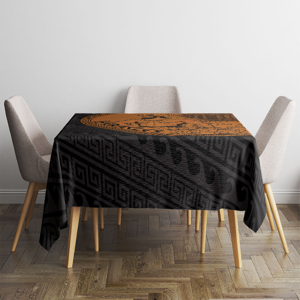 Greek Mythology Heracles Tablecloth Nemean Lion Pegasus Classical Art Greek Key Pattern