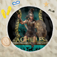 Achilles Greek Warrior Beach Blanket Ancient Mythology Battle Graphic