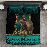 Achilles Greek Warrior Bedding Set Ancient Mythology Battle Graphic
