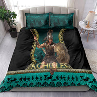 Achilles Greek Warrior Bedding Set Ancient Mythology Battle Graphic