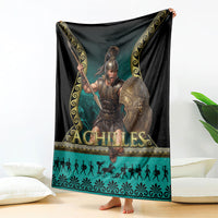 Achilles Greek Warrior Blanket Ancient Mythology Battle Graphic