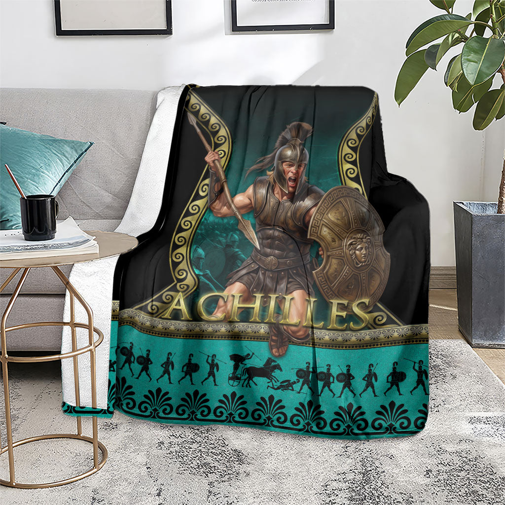 Achilles Greek Warrior Blanket Ancient Mythology Battle Graphic