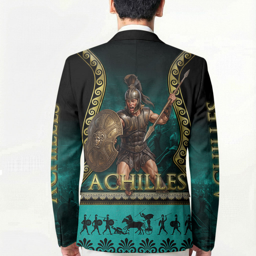 Achilles Greek Warrior Blazer Ancient Mythology Battle Graphic