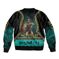Achilles Greek Warrior Bomber Jacket Ancient Mythology Battle Graphic
