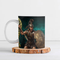 Achilles Greek Warrior Ceramic Mug Ancient Mythology Battle Graphic