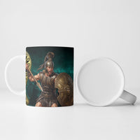 Achilles Greek Warrior Ceramic Mug Ancient Mythology Battle Graphic