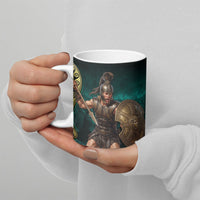 Achilles Greek Warrior Ceramic Mug Ancient Mythology Battle Graphic