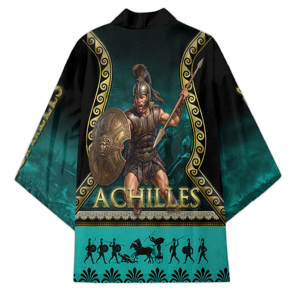 Achilles Greek Warrior Kimono Ancient Mythology Battle Graphic