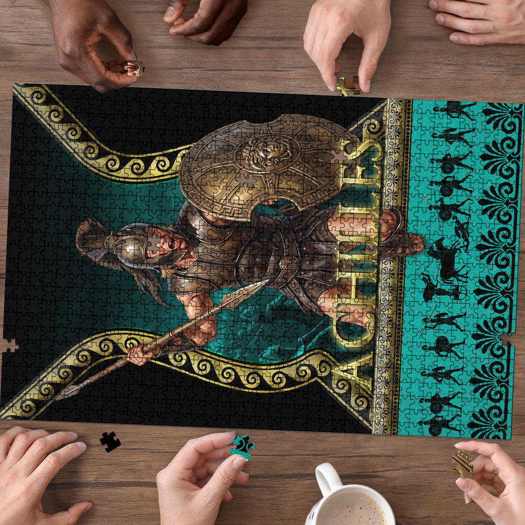 Achilles Greek Warrior Puzzle Ancient Mythology Battle Graphic