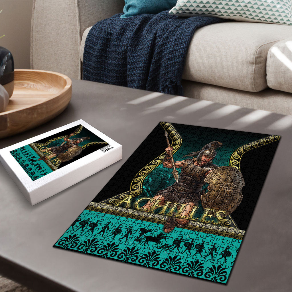 Achilles Greek Warrior Puzzle Ancient Mythology Battle Graphic