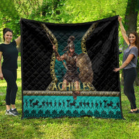 Achilles Greek Warrior Quilt Ancient Mythology Battle Graphic