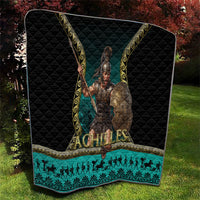 Achilles Greek Warrior Quilt Ancient Mythology Battle Graphic