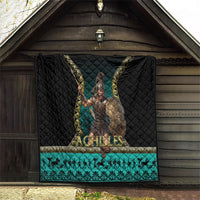 Achilles Greek Warrior Quilt Ancient Mythology Battle Graphic