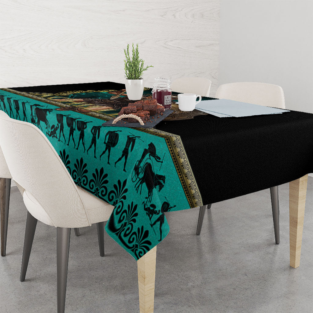 Achilles Greek Warrior Tablecloth Ancient Mythology Battle Graphic