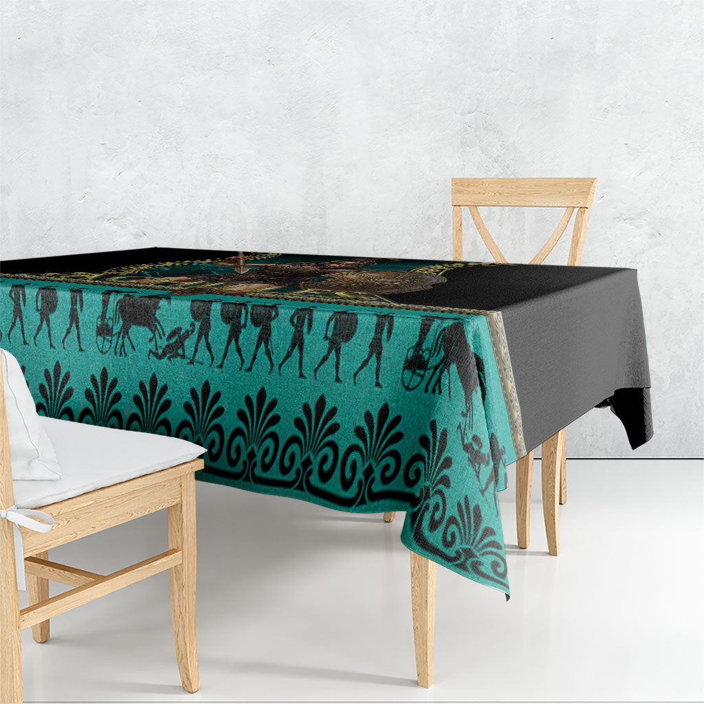 Achilles Greek Warrior Tablecloth Ancient Mythology Battle Graphic
