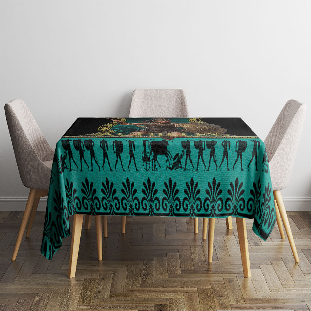 Achilles Greek Warrior Tablecloth Ancient Mythology Battle Graphic