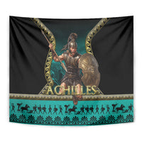 Achilles Greek Warrior Tapestry Ancient Mythology Battle Graphic