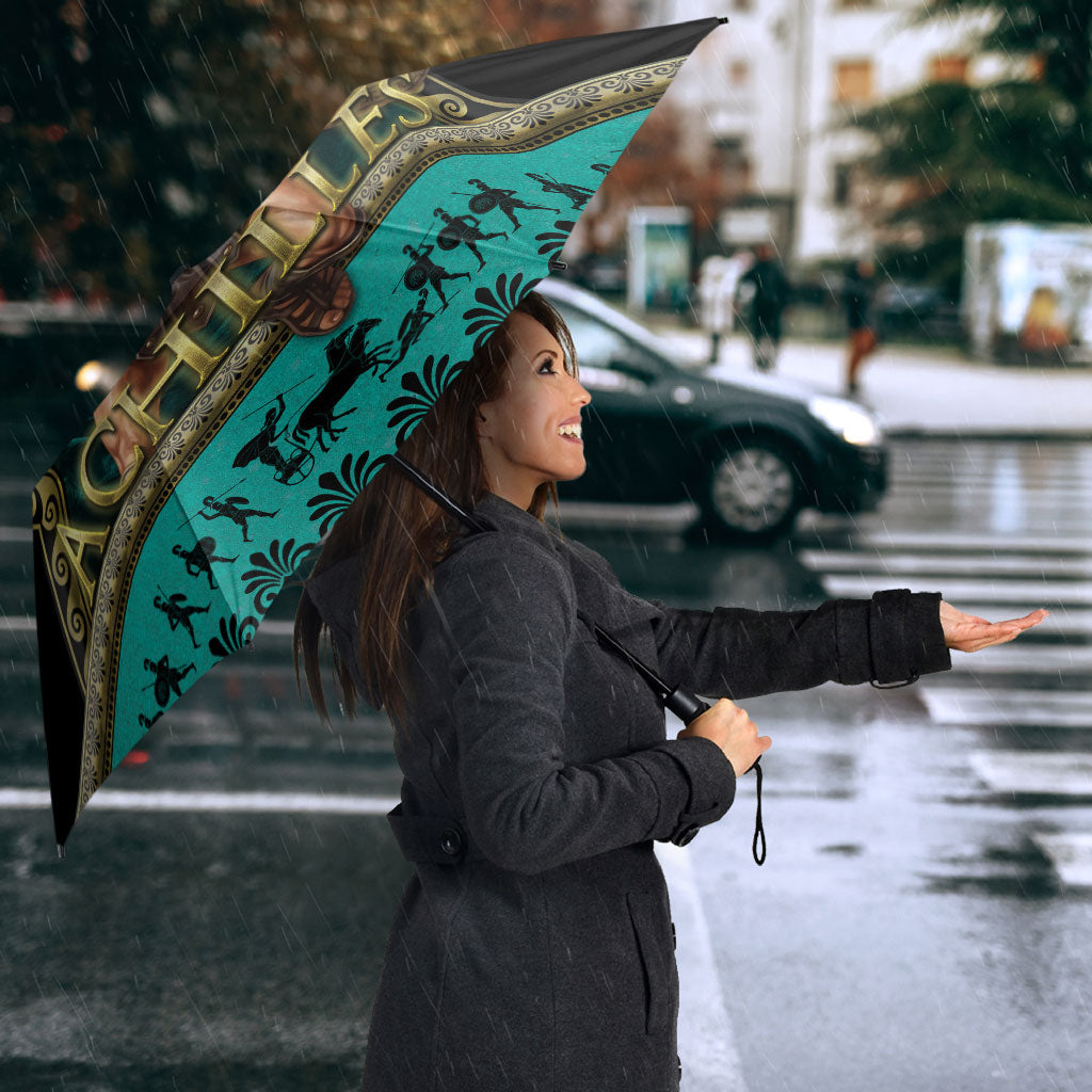 Achilles Greek Warrior Umbrella Ancient Mythology Battle Graphic