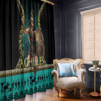 Achilles Greek Warrior Window Curtain Ancient Mythology Battle Graphic