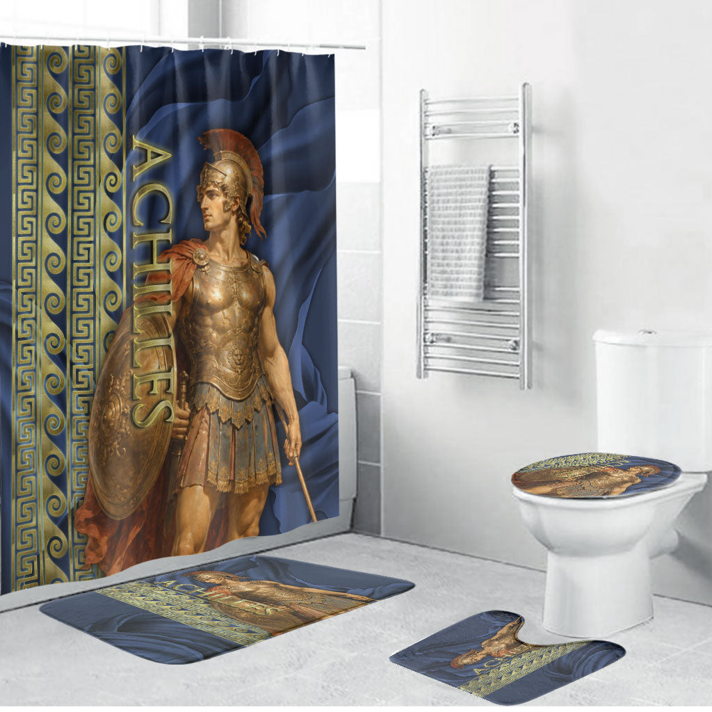 Achilles Greek Mythology Bathroom Set Ancient Greece Warrior Trojan War Legend Classical Art