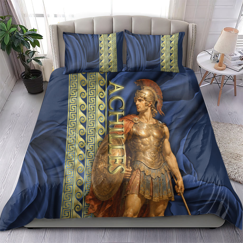 Achilles Greek Mythology Bedding Set Ancient Greece Warrior Trojan War Legend Classical Art