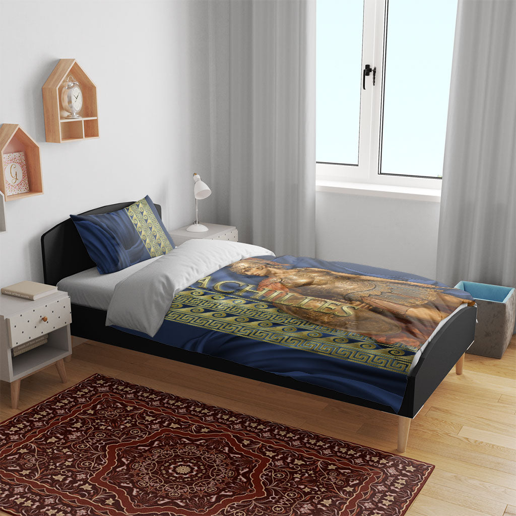 Achilles Greek Mythology Bedding Set Ancient Greece Warrior Trojan War Legend Classical Art