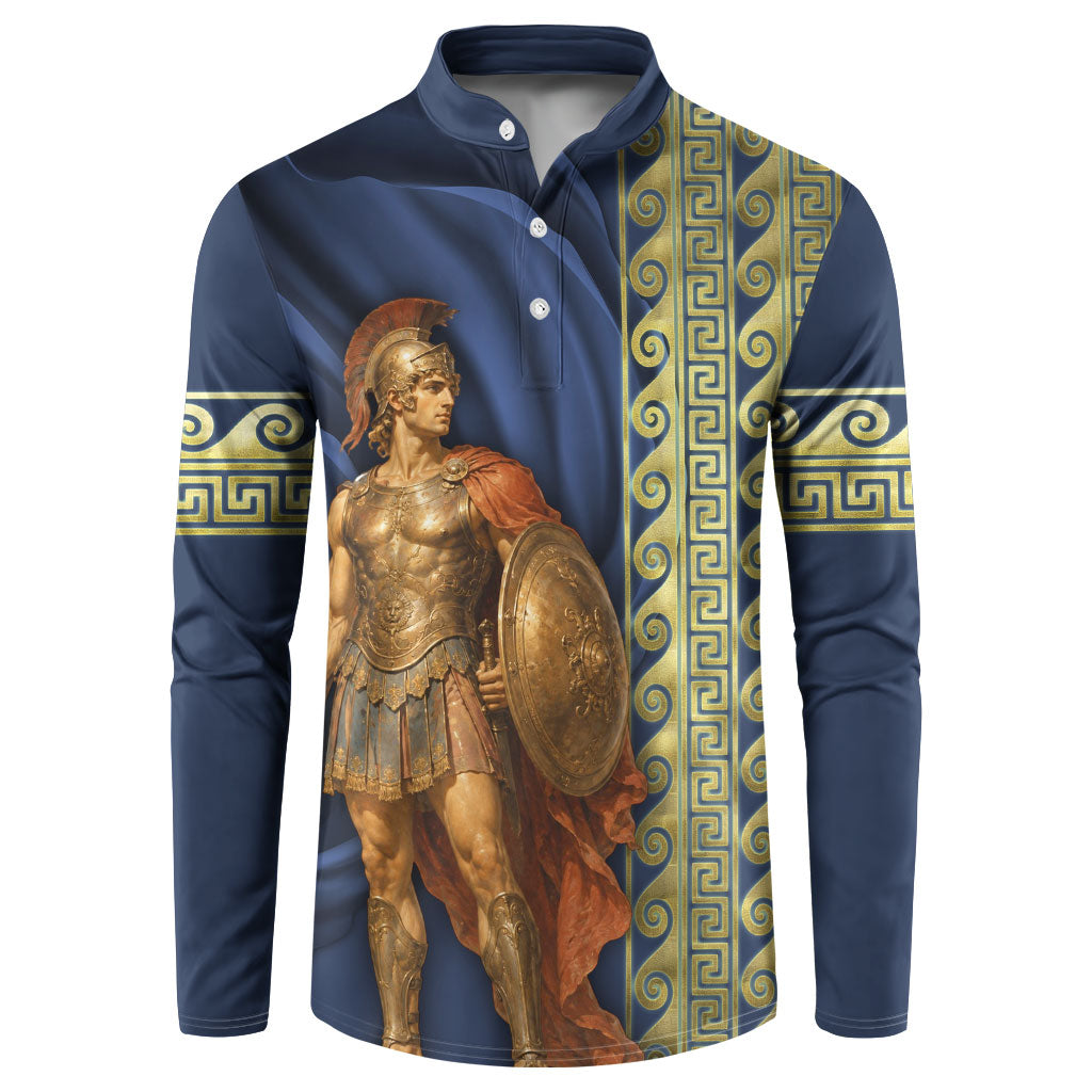 Achilles Greek Mythology Button Sweatshirt Ancient Greece Warrior Trojan War Legend Classical Art