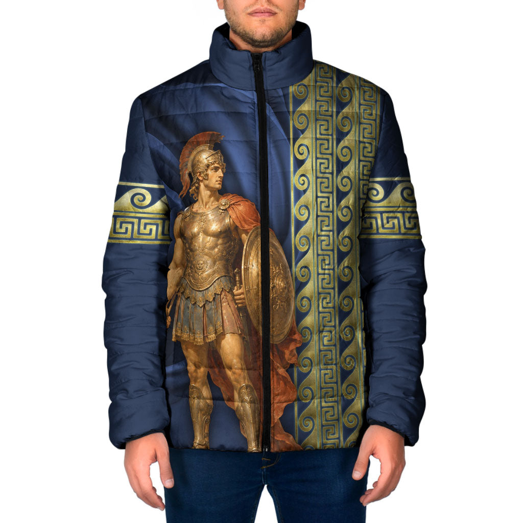 Achilles Greek Mythology Padded Jacket Ancient Greece Warrior Trojan War Legend Classical Art