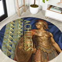Achilles Greek Mythology Round Carpet Ancient Greece Warrior Trojan War Legend Classical Art