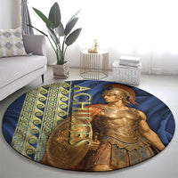 Achilles Greek Mythology Round Carpet Ancient Greece Warrior Trojan War Legend Classical Art