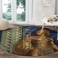 Achilles Greek Mythology Round Carpet Ancient Greece Warrior Trojan War Legend Classical Art