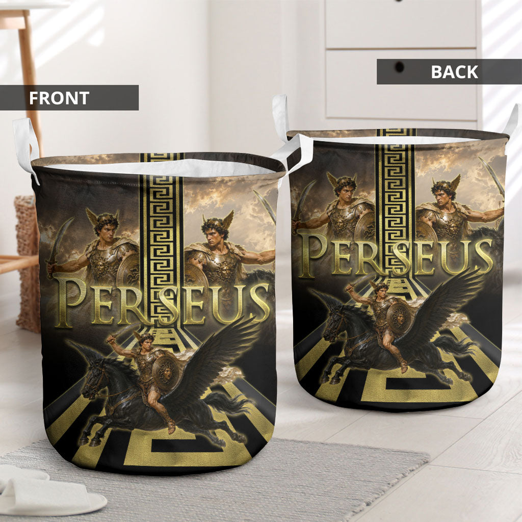 Perseus Greek Mythology Laundry Basket Ancient Greece Warrior Legend Pegasus Classical Art