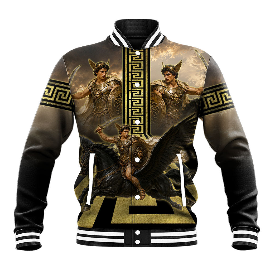 Perseus Greek Mythology Baseball Jacket Ancient Greece Warrior Legend Pegasus Classical Art