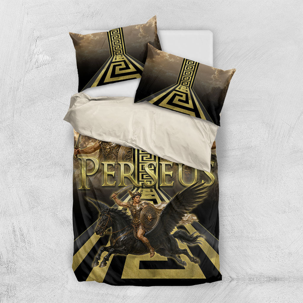 Perseus Greek Mythology Bedding Set Ancient Greece Warrior Legend Pegasus Classical Art