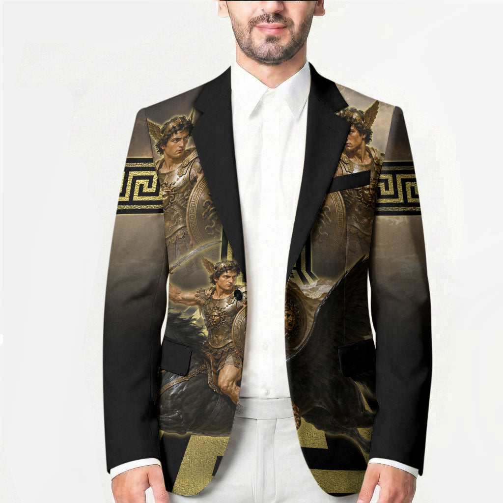 Perseus Greek Mythology Blazer Ancient Greece Warrior Legend Pegasus Classical Art