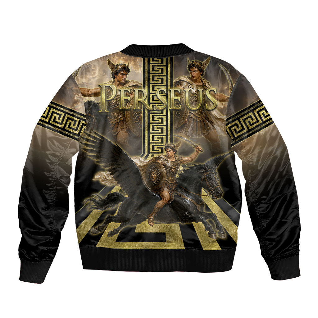 Perseus Greek Mythology Bomber Jacket Ancient Greece Warrior Legend Pegasus Classical Art