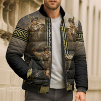 Perseus Greek Mythology Bomber Puffer Jacket Ancient Greece Warrior Legend Pegasus Classical Art